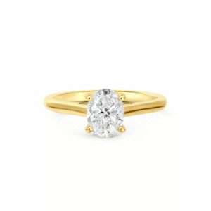 De Beers Forevermark Oval Cut Diamond Solitaire Engagement Ring in 14K Yellow Gold | 0.60 Carat