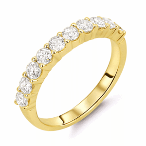 Diamond Anniversary Ring in 14K Yellow Gold 0.60 Carat TW