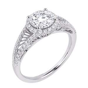 De Beers Forevermark Diamond Engagement Ring in 14K White Gold 1.16 Carat TW