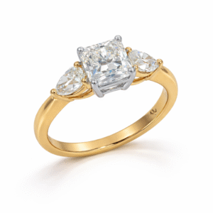 Polar Bear Diamond Trilogy Ring with De Beers Forevermark Accents in 18K Gold