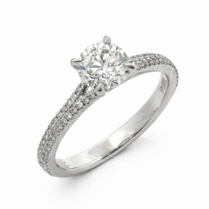 De Beers Forevermark Diamond Engagement Ring in 18K White Gold 0.92 Carat TW