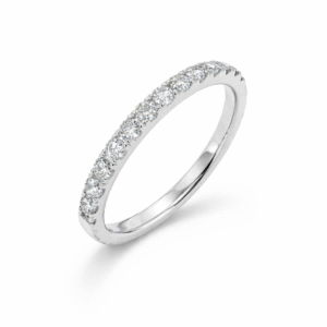 Diamond Wedding Band in 14K White Gold 0.60 Carat TW