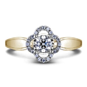 De Beers Forevermark Diamond Miracle Setting Flower Engagement Ring In 18K Gold