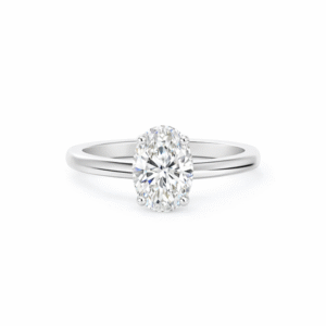De Beers Forevermark Oval Cut Diamond Solitaire Engagement Ring in 14K White Gold ( SI1 Clarity)