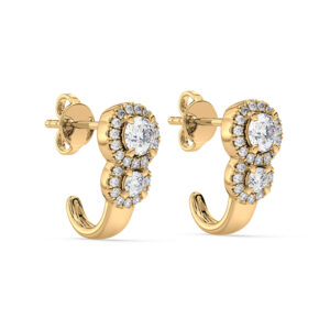 De Beers Forevermark Diamond Earrings in 18K Yellow Gold 1.01 Carat TW