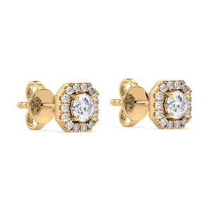 Canadian Diamond 0.29 Carat TW Stud Earrings in Yellow Gold