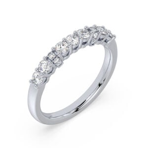 De Beers Forevermark Diamond Anniversary Wedding Band in 18K White Gold 0.75 Carat TW