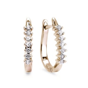 0.25 Carat TW Canadian Diamond Hoop Earrings in Yellow Gold