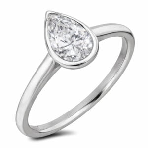 De Beers Forevermark Diamond Bezel Set Solitaire Engagement Ring in 14K Gold 1.51 Carat