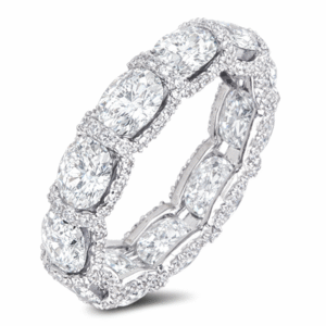 De Beers Forevermark Diamond Oval Eternity Ring In 18K White Gold | 5.62 Carat TW