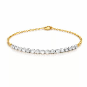 Dainty Diamond Bracelet in White and Yellow Gold | 0.30 Carat TW
