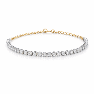 Dainty Diamond Bracelet in White and Yellow Gold | 0.75 Carat TW
