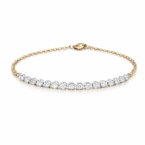 Dainty Diamond Bracelet in White and Yellow Gold | 0.30 Carat TW