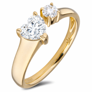 Black Label De Beers Forevermark Diamond Toi Et Moi Ring in 18K Yellow Gold
