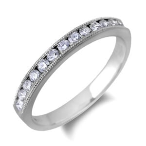 Canadian Diamond Channel Set Anniversary Ring in White Gold | 0.33 Carat TW
