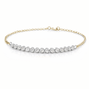 Dainty Diamond Bracelet in White and Yellow Gold | 0.25 Carat TW